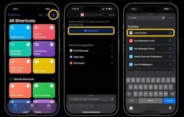 公坡镇苹果14锁屏维修店分享iPhone14升级iOS16.4后如何创建锁屏快捷方式 