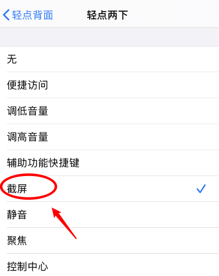 公坡镇苹果手机维修分享iPhone12如何启用双击截屏 